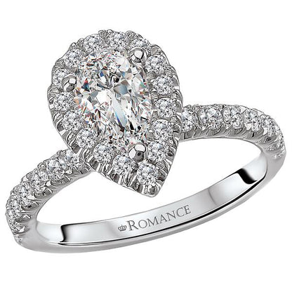 Halo Semi-Mount Diamond Ring