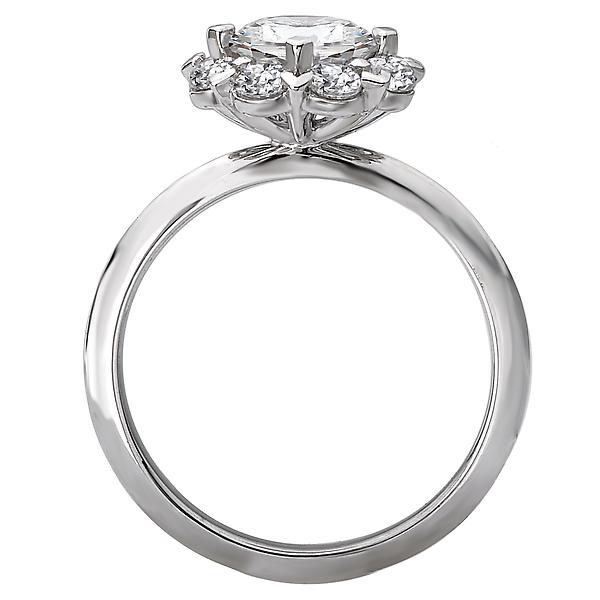 Halo Semi-Mount Diamond Ring