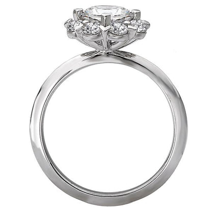 Halo Semi-Mount Diamond Ring