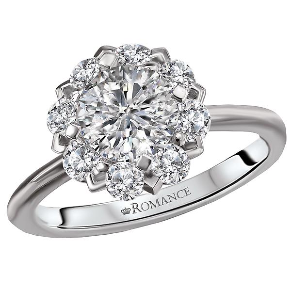 Halo Semi-Mount Diamond Ring