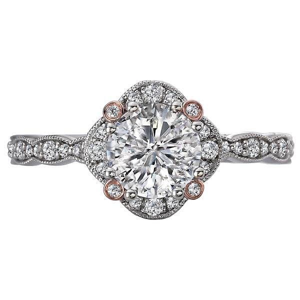 Halo Semi-Mount Diamond Ring