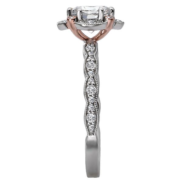 Halo Semi-Mount Diamond Ring