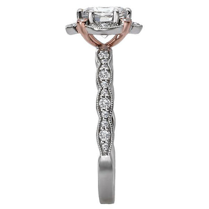 Halo Semi-Mount Diamond Ring