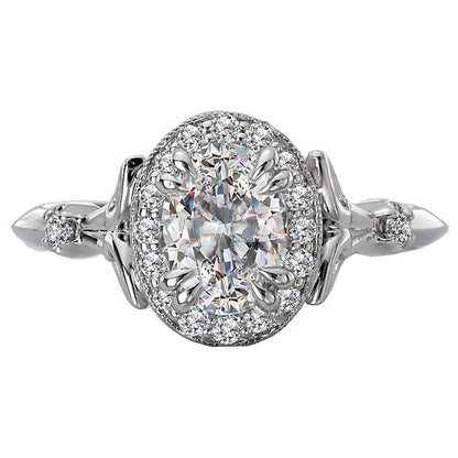 Halo Semi-Mount Diamond Ring