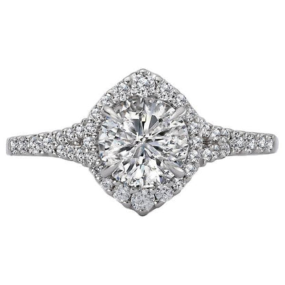 Halo Semi-Mount Diamond Ring