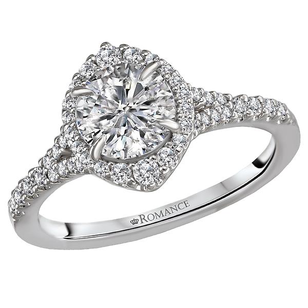 Halo Semi-Mount Diamond Ring