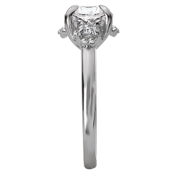 3 Stone Semi-Mount Diamond Ring