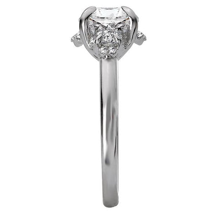 3 Stone Semi-Mount Diamond Ring