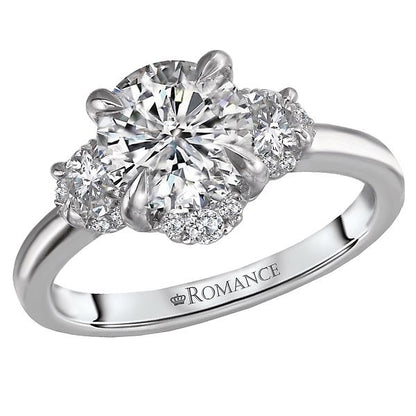 3 Stone Semi-Mount Diamond Ring