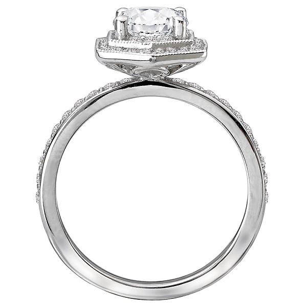 Halo Semi-Mount Diamond Ring