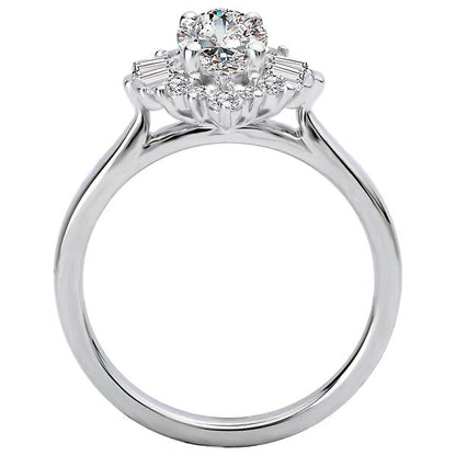 Halo Semi-Mount Diamond Ring