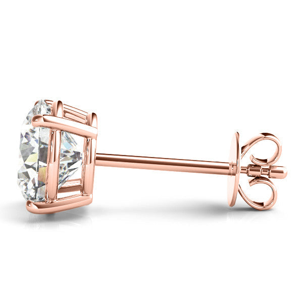 Lab Diamond Stud Earrings Round 0.50 ct. tw. (D-E, VVS) in 14k Gold 4-Prong Basket