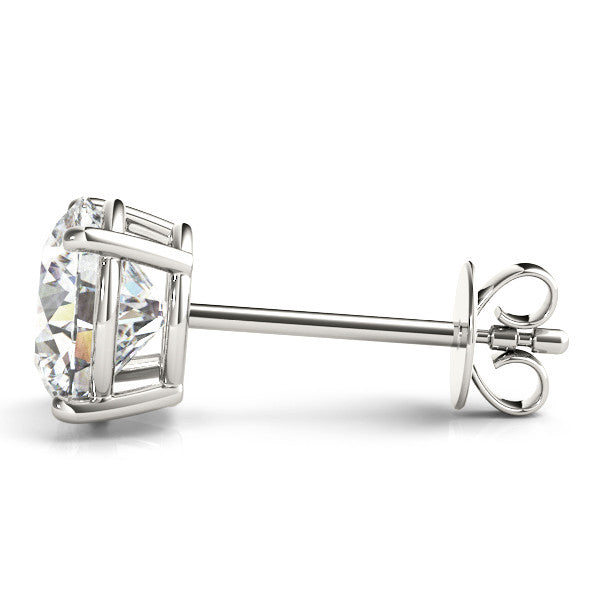 Lab Diamond Stud Earrings Round 3.00 ct. tw. (D-E, VVS) in 14k Gold 4-Prong Basket