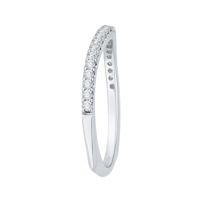 14K White Gold Round Diamond Wedding Band