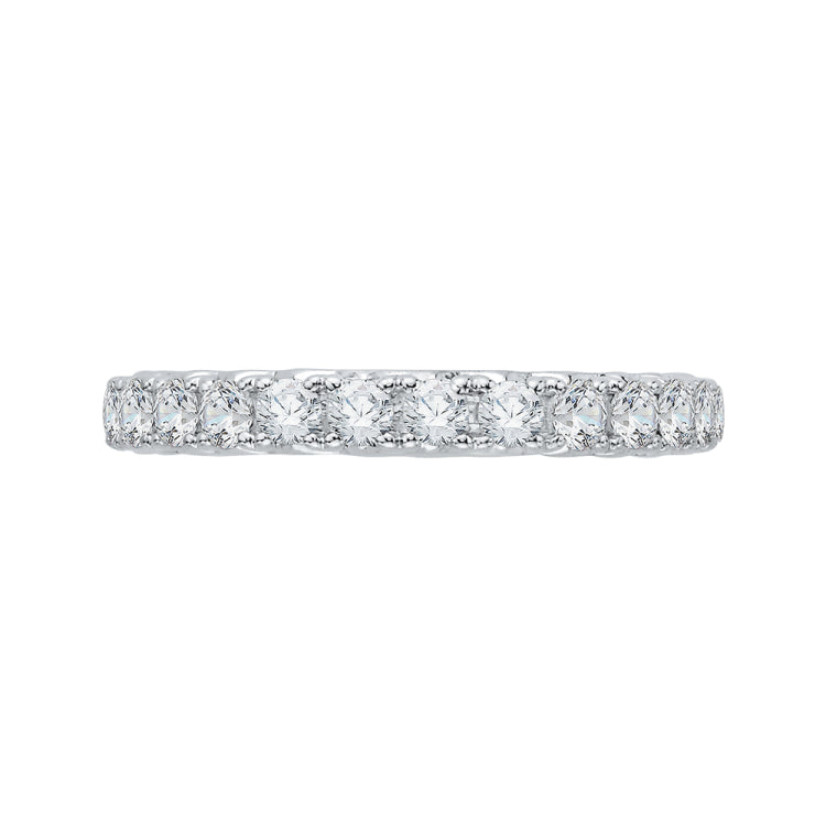 14K White Gold Diamond Wedding Band