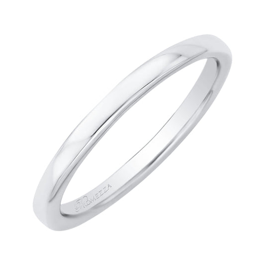 Plain Wedding Band In 14K White Gold