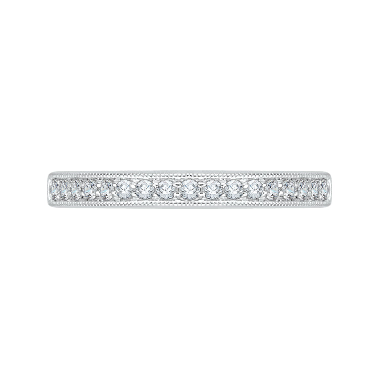 14K White Gold Round Diamond Wedding Band