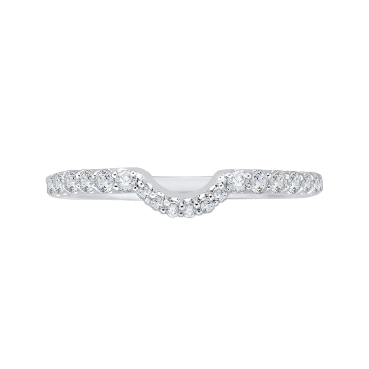 14K White Gold Diamond Wedding Band