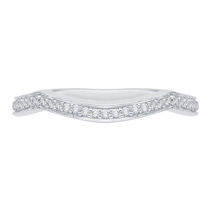 Round Diamond Wedding Band In 14K White Gold