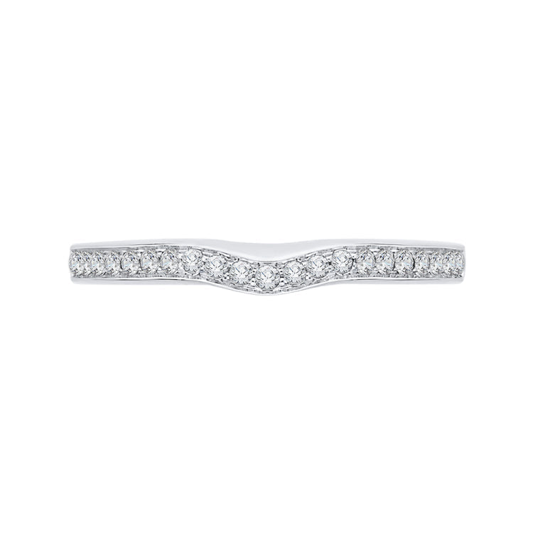 14K White Gold Half-Eternity Diamond Wedding Band