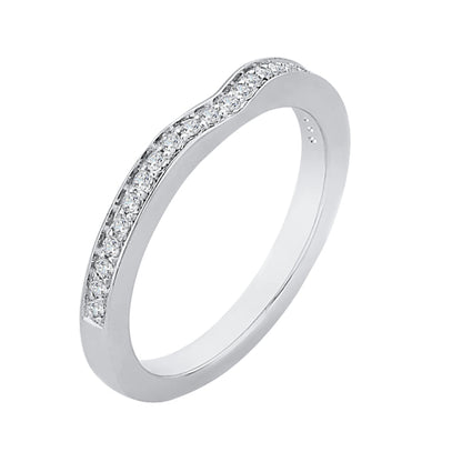 14K White Gold Half-Eternity Diamond Wedding Band