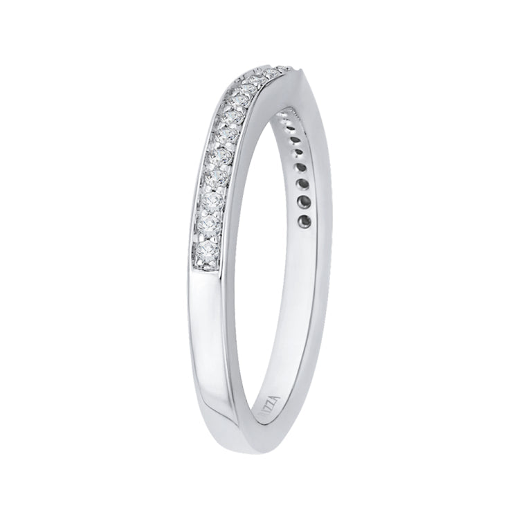 14K White Gold Half-Eternity Diamond Wedding Band