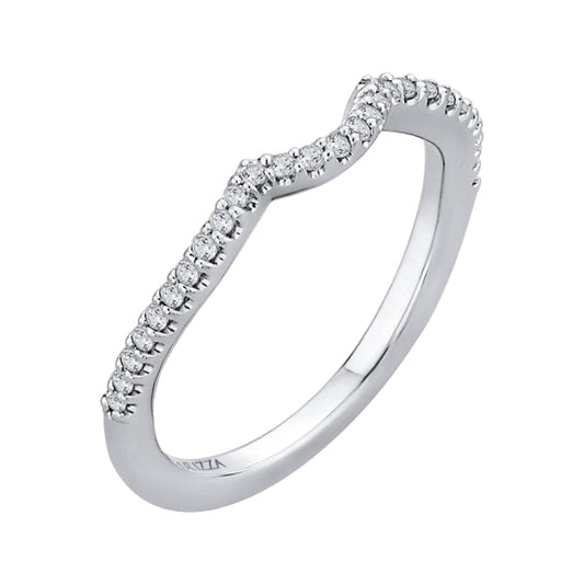 14K White Gold Round Diamond Half-Eternity Wedding Band