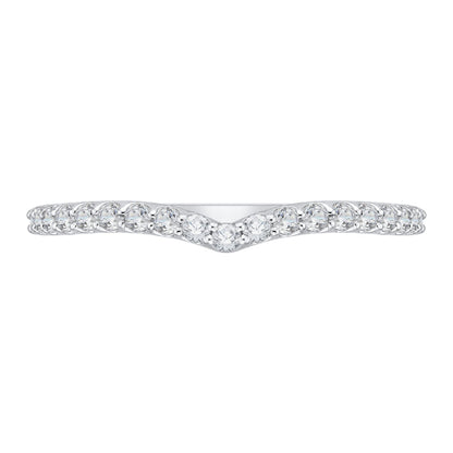 14K White Gold Round Diamond Wedding Band