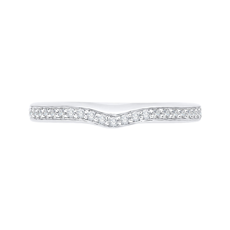 Half-Eternity Round Diamond Wedding Band In 14K White Gold