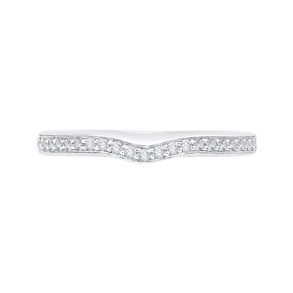 Half-Eternity Round Diamond Wedding Band In 14K White Gold