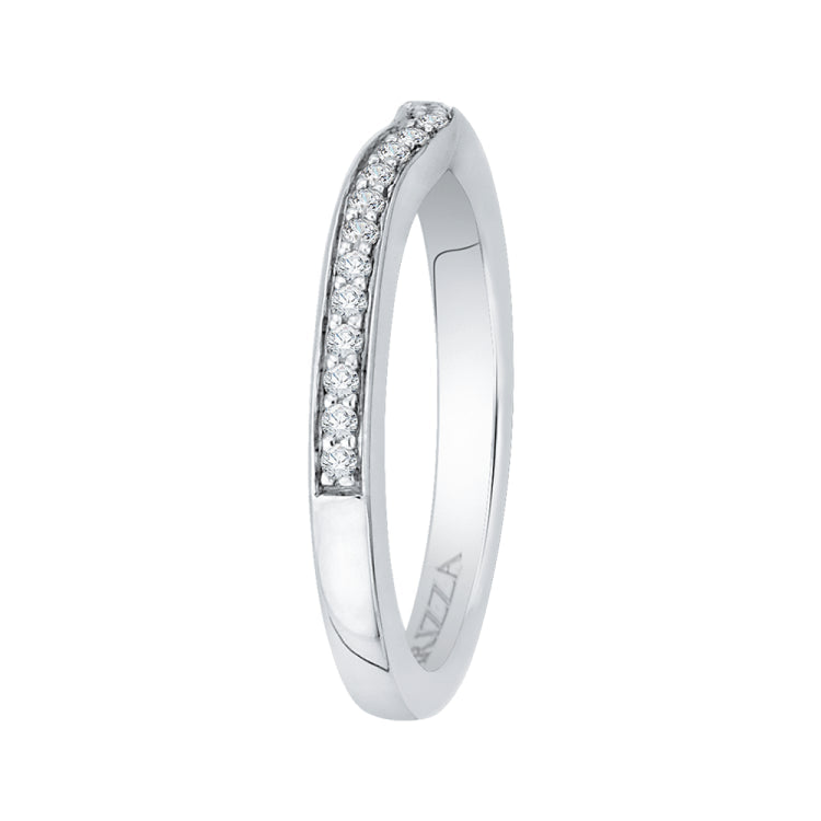 Half-Eternity Round Diamond Wedding Band In 14K White Gold