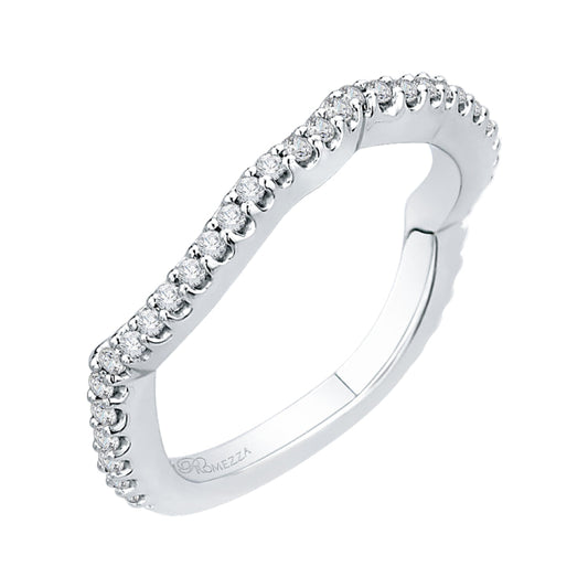 Round Diamond Wedding Band In 14K White Gold