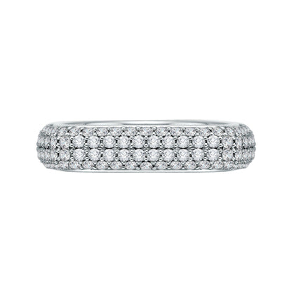 18K White Gold Round Diamond Fashion Band