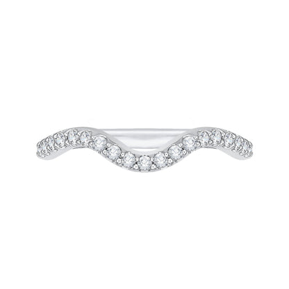 Round Diamond Wedding Band In 14K White Gold