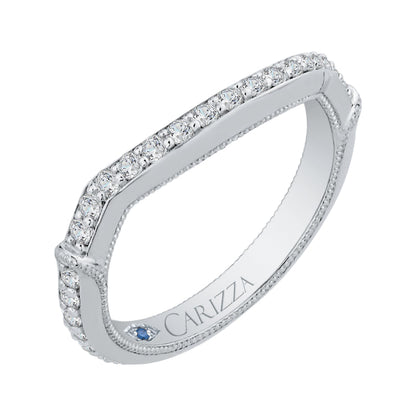 14K White Gold Round Diamond Wedding Band