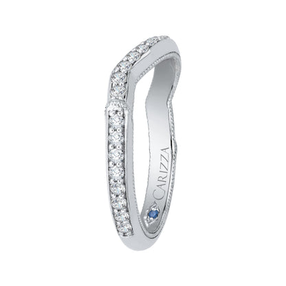 14K White Gold Round Diamond Wedding Band