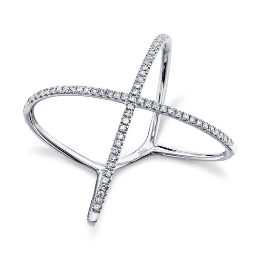 0.18CT DIAMOND "X" RING