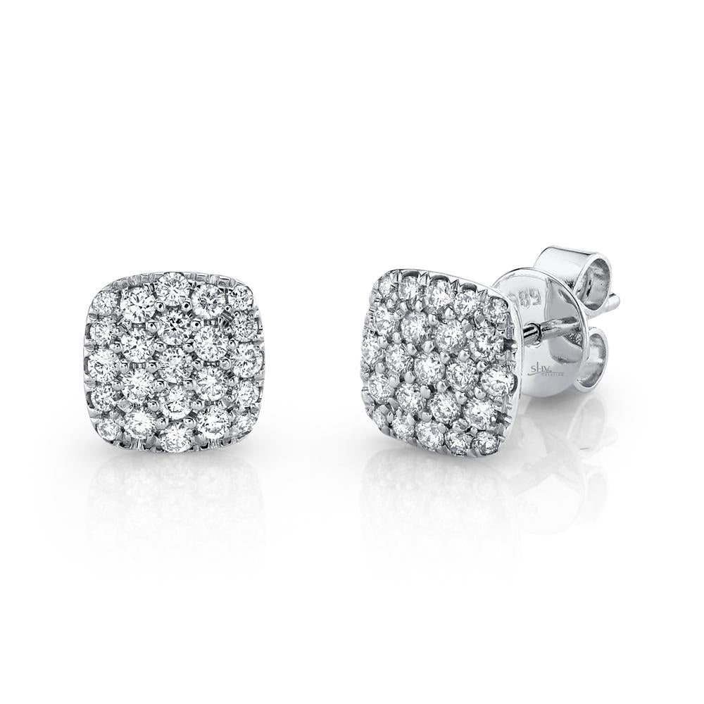 0.50CT DIAMOND PAVE STUD EARRING