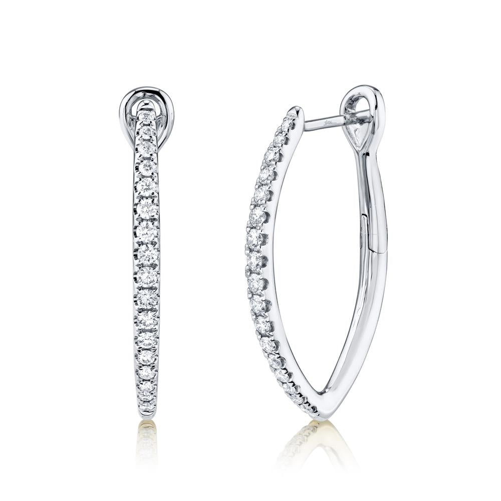 0.35CT DIAMOND HOOP EARRING