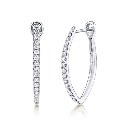 0.35CT DIAMOND HOOP EARRING