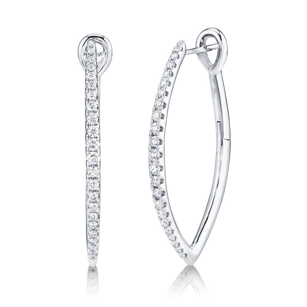 0.75CT DIAMOND HOOP EARRING