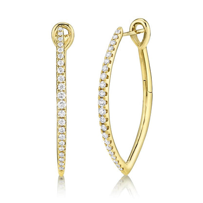 0.75CT DIAMOND HOOP EARRING