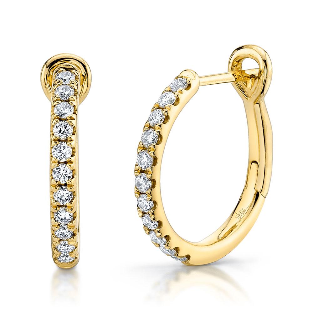 0.26CT DIAMOND HOOP EARRING