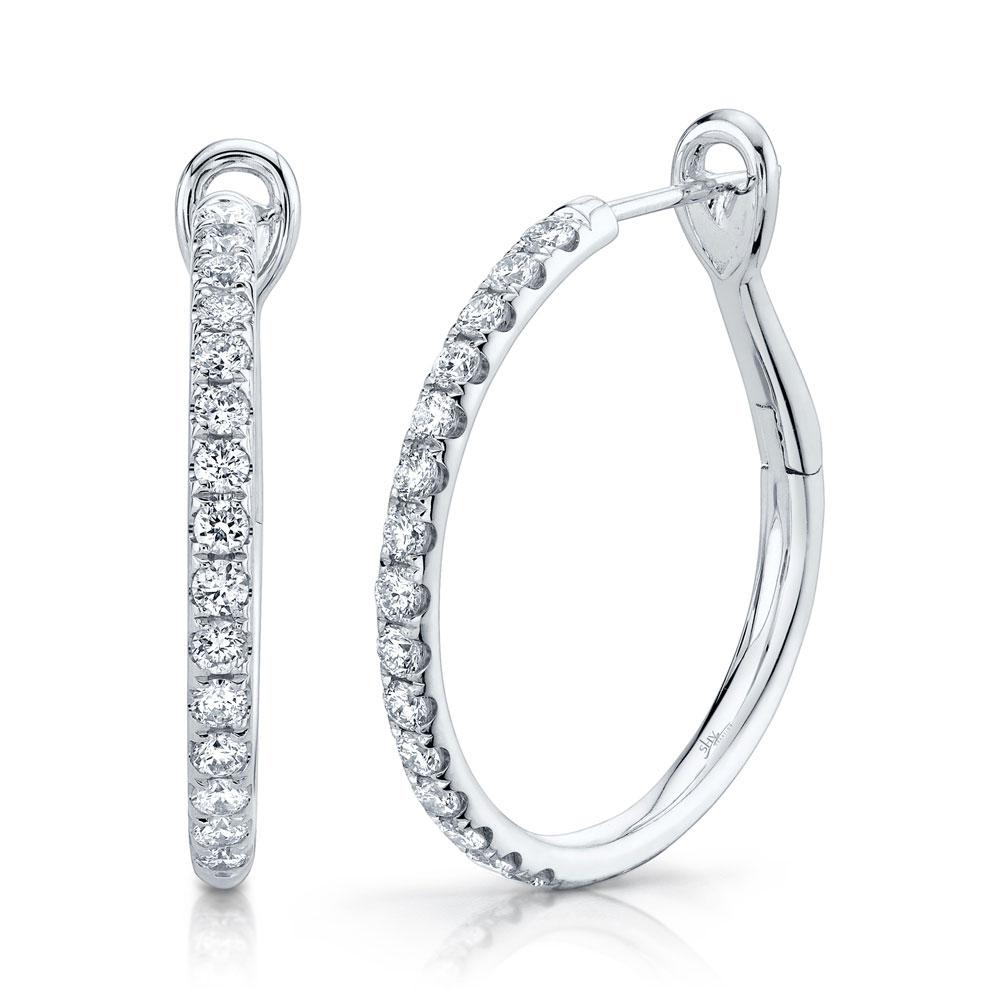 0.74CT DIAMOND HOOP EARRING