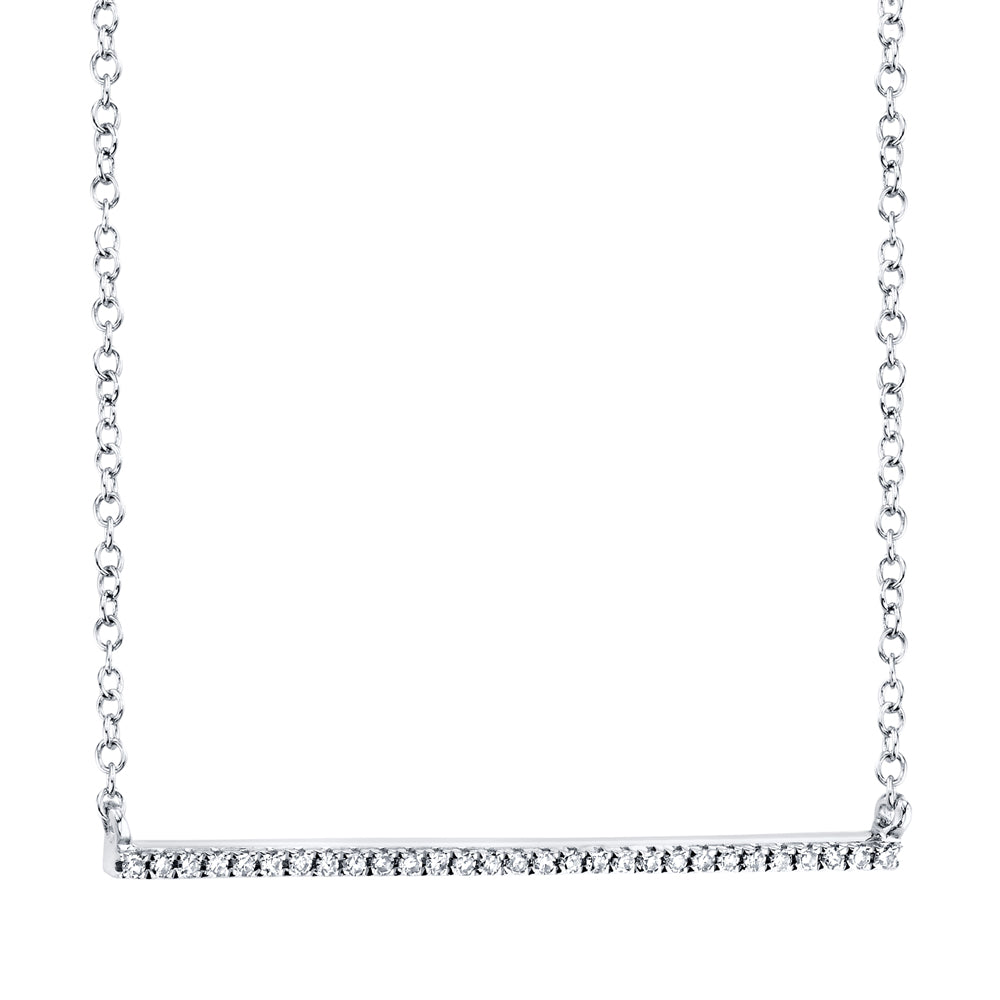 0.08CT DIAMOND BAR NECKLACE