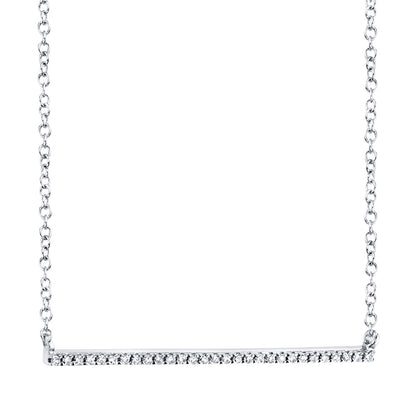 0.08CT DIAMOND BAR NECKLACE