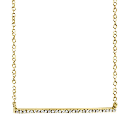 0.08CT DIAMOND BAR NECKLACE