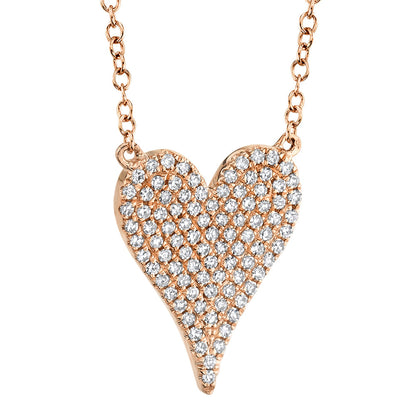 Amor 0.21 Ct Diamond Pave Heart Pendant Necklace