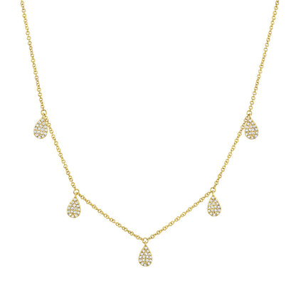 0.27CT DIAMOND PAVE NECKLACE