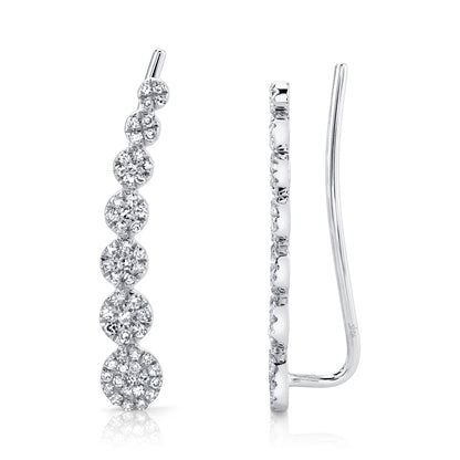 0.25CT DIAMOND EAR CRAWLER EARRING